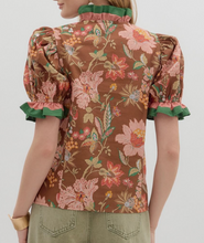 Load image into Gallery viewer, Floral Puff Sleeve Top **2 COLORS**
