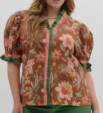 Load image into Gallery viewer, Floral Puff Sleeve Top **2 COLORS** - PLUS
