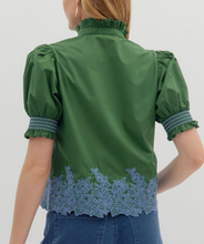 Load image into Gallery viewer, Embroidered Border Top **3 COLORS**
