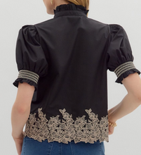 Load image into Gallery viewer, Embroidered Border Top **3 COLORS**
