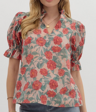 Load image into Gallery viewer, Floral Puff Sleeve Top **2 COLORS** - PLUS
