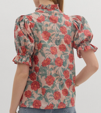Load image into Gallery viewer, Floral Puff Sleeve Top **2 COLORS**
