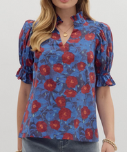 Load image into Gallery viewer, Floral Puff Sleeve Top **2 COLORS** - PLUS
