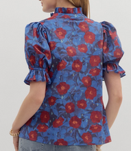 Load image into Gallery viewer, Floral Puff Sleeve Top **2 COLORS**
