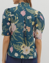 Load image into Gallery viewer, Teal Floral Top

