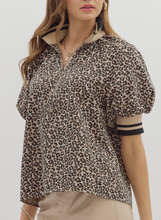 Load image into Gallery viewer, Leopard 1/4 Zip Top **2 COLORS**
