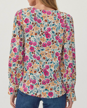 Load image into Gallery viewer, Floral V Neck Satin Top **2 COLORS**
