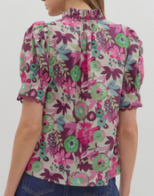 Load image into Gallery viewer, Floral Scallop Trim Top **3 COLORS**
