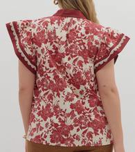 Load image into Gallery viewer, Floral Flutter Top **2 COLORS** - PLUS
