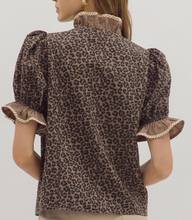 Load image into Gallery viewer, Leopard Puff Sleeve Top **2 COLORS**
