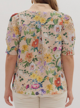 Load image into Gallery viewer, Floral Button Top **2 COLORS** - PLUS
