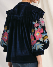 Load image into Gallery viewer, Velvet Embroidered Top **2 COLORS**
