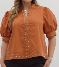 Load image into Gallery viewer, Stud Accent Top **3 COLORS** - PLUS
