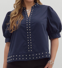 Load image into Gallery viewer, Stud Accent Top **3 COLORS** - PLUS
