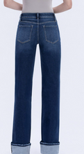 Load image into Gallery viewer, Dark Wash Cuffed Wide Leg Lovervet Jeans
