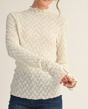 Load image into Gallery viewer, Lace Mock Neck Top **4 COLORS**
