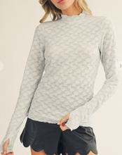 Load image into Gallery viewer, Lace Mock Neck Top **4 COLORS**
