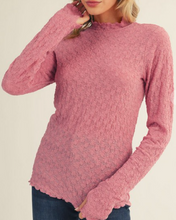 Load image into Gallery viewer, Lace Mock Neck Top **4 COLORS**
