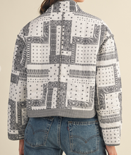 Load image into Gallery viewer, Bandana Quilted Jacket **2 COLORS**
