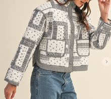 Load image into Gallery viewer, Bandana Quilted Jacket **2 COLORS**
