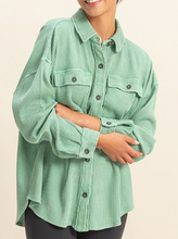 Load image into Gallery viewer, Sage Oversized Shacket
