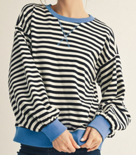 Load image into Gallery viewer, Striped Sweatshirt ** 2 COLORS**
