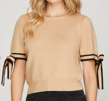 Load image into Gallery viewer, Box Tied Sleeve Sweater Top **2 COLORS**
