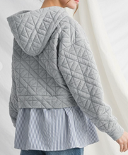 Load image into Gallery viewer, Textured Twofer Hoodie **2 COLORS**
