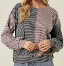 Load image into Gallery viewer, Striped Colorblock Top
