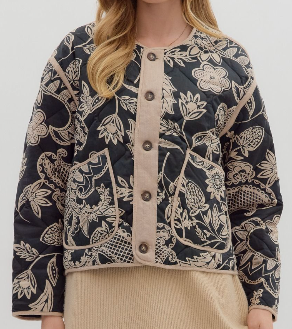 Paisley Quilted Jacket **2 COLORS**