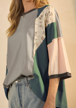 Load image into Gallery viewer, Floral Panel Top **2 COLORS** - PLUS
