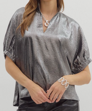 Load image into Gallery viewer, Metallic Dolman Sleeve Top **3 COLORS** - PLUS
