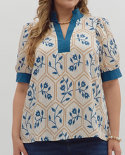 Load image into Gallery viewer, Floral Puff Sleeve Top **2 COLORS**
