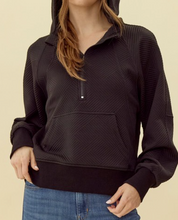 Load image into Gallery viewer, Textured 1/4 Zip Hoodie **4 COLORS**
