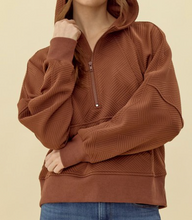 Load image into Gallery viewer, Textured 1/4 Zip Hoodie **4 COLORS**
