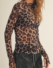 Load image into Gallery viewer, Leopard Mesh Top
