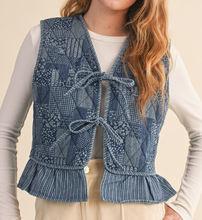 Load image into Gallery viewer, Denim Quilted Vest **2 COLORS**
