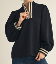 Load image into Gallery viewer, Black Textured 1/4 Zip
