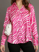 Load image into Gallery viewer, Zebra Satin Top **2 COLORS**
