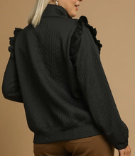 Load image into Gallery viewer, Black Cableknit 1/4 Zip
