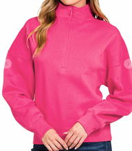 Load image into Gallery viewer, Fleece 1/4 Zip Pullover **5 COLORS** - PLUS

