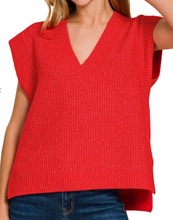 Load image into Gallery viewer, Vneck Sweater Vest **4 COLORS**
