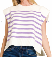 Load image into Gallery viewer, Striped Sweater Vest **8 COLORS**
