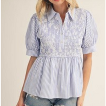 Load image into Gallery viewer, Striped Smocked Top ** 3 COLORS **
