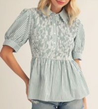 Load image into Gallery viewer, Striped Smocked Top ** 3 COLORS **
