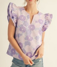 Load image into Gallery viewer, Lavender Jacquard Top

