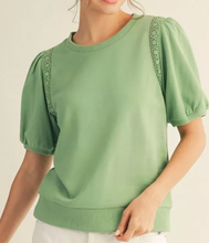 Load image into Gallery viewer, Crochet Trim Top ** 2 COLORS **
