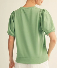 Load image into Gallery viewer, Crochet Trim Top ** 2 COLORS **
