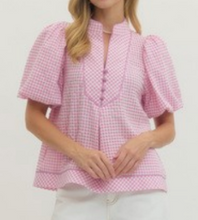 Load image into Gallery viewer, Gingham Detail Top ** 4 COLORS **
