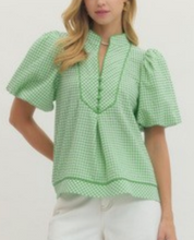 Load image into Gallery viewer, Gingham Detail Top ** 4 COLORS **
